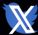 Picture on a black background, representing the Social Media X (formerly known as Twitter).