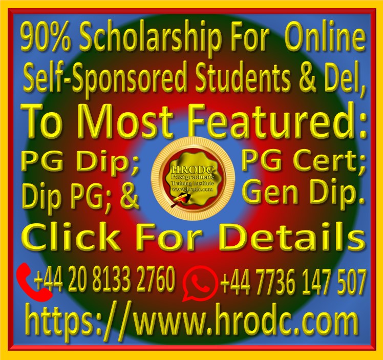 Clickable Graphics introducing HRODC Postgraduate Training Institutes Postgraduate Scholarship for Online Postgraduate Featured Programmes & Courses for Students and Delegates