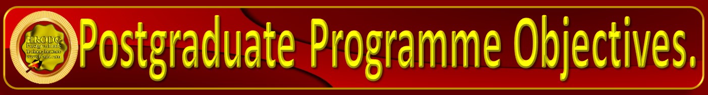 Graphics Header For Programme Objectives of Postgraduate Certificate and Postgraduate Diploma.