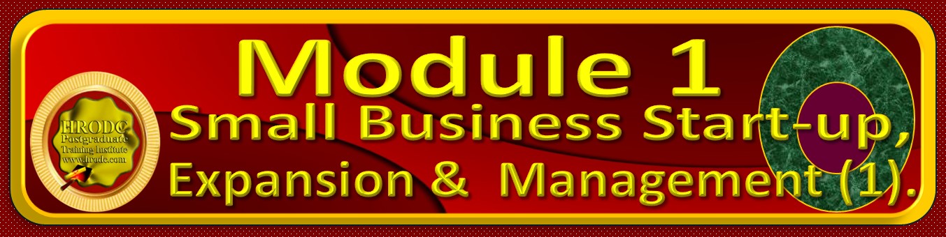 This Website Graphics is a Module Indicator, providing information on the Module Number and Module Name for the particular course, from HRODC Postgraduate Training Institute, A Postgraduate-Only Institution (https://www.hrodc.com). 